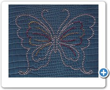 collection 2 cut steel+strass butterfly on napa snake